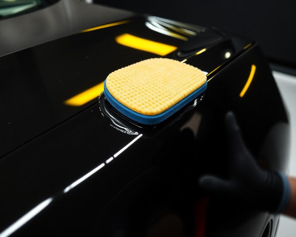 Vitrificação de pintura automotiva com brilho profundo